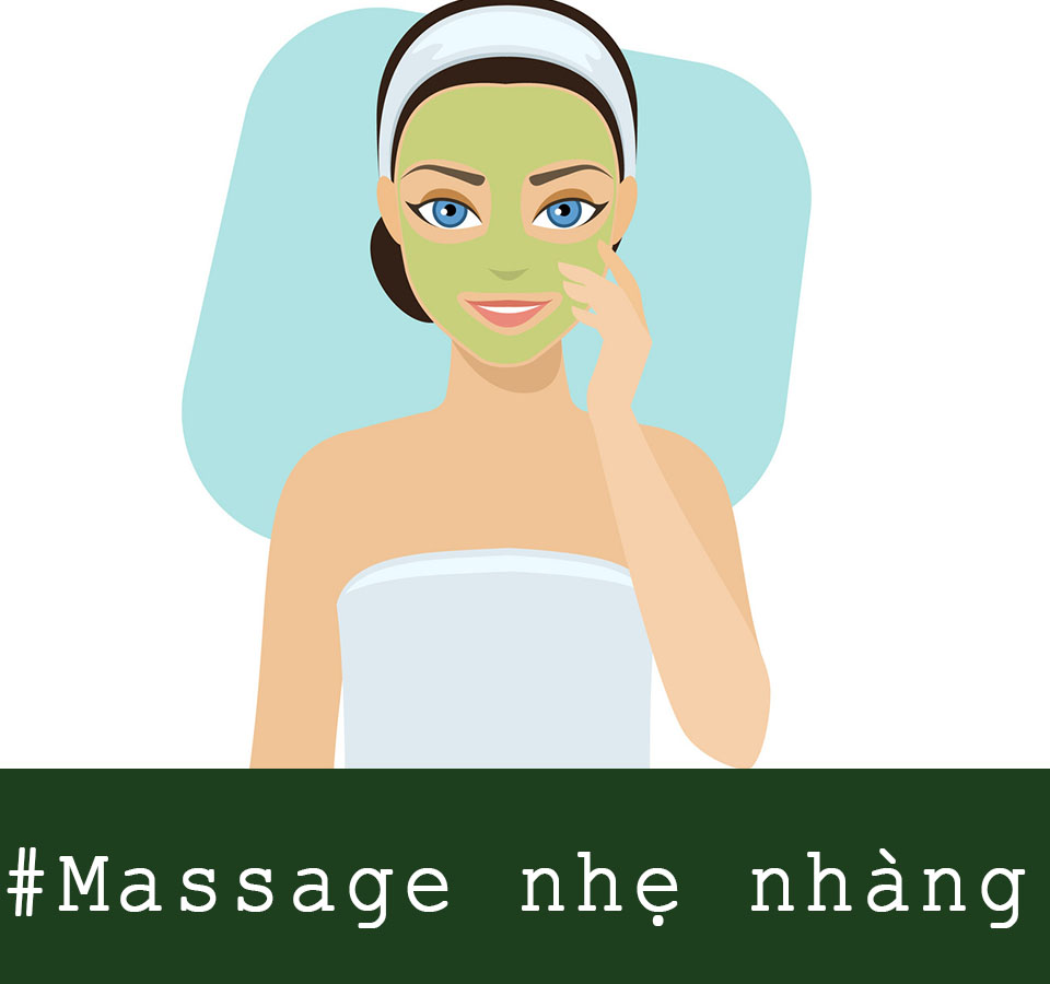 dùng tay massage nhẹ nhàng