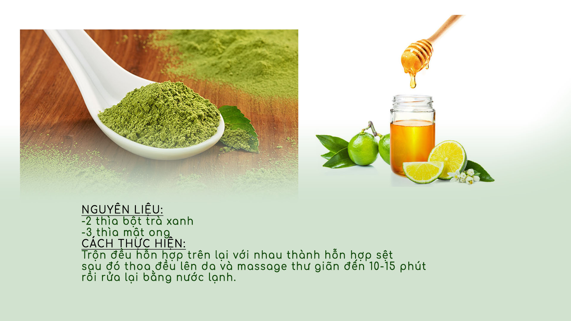tẩy da chết bột trà xanh và mật ong