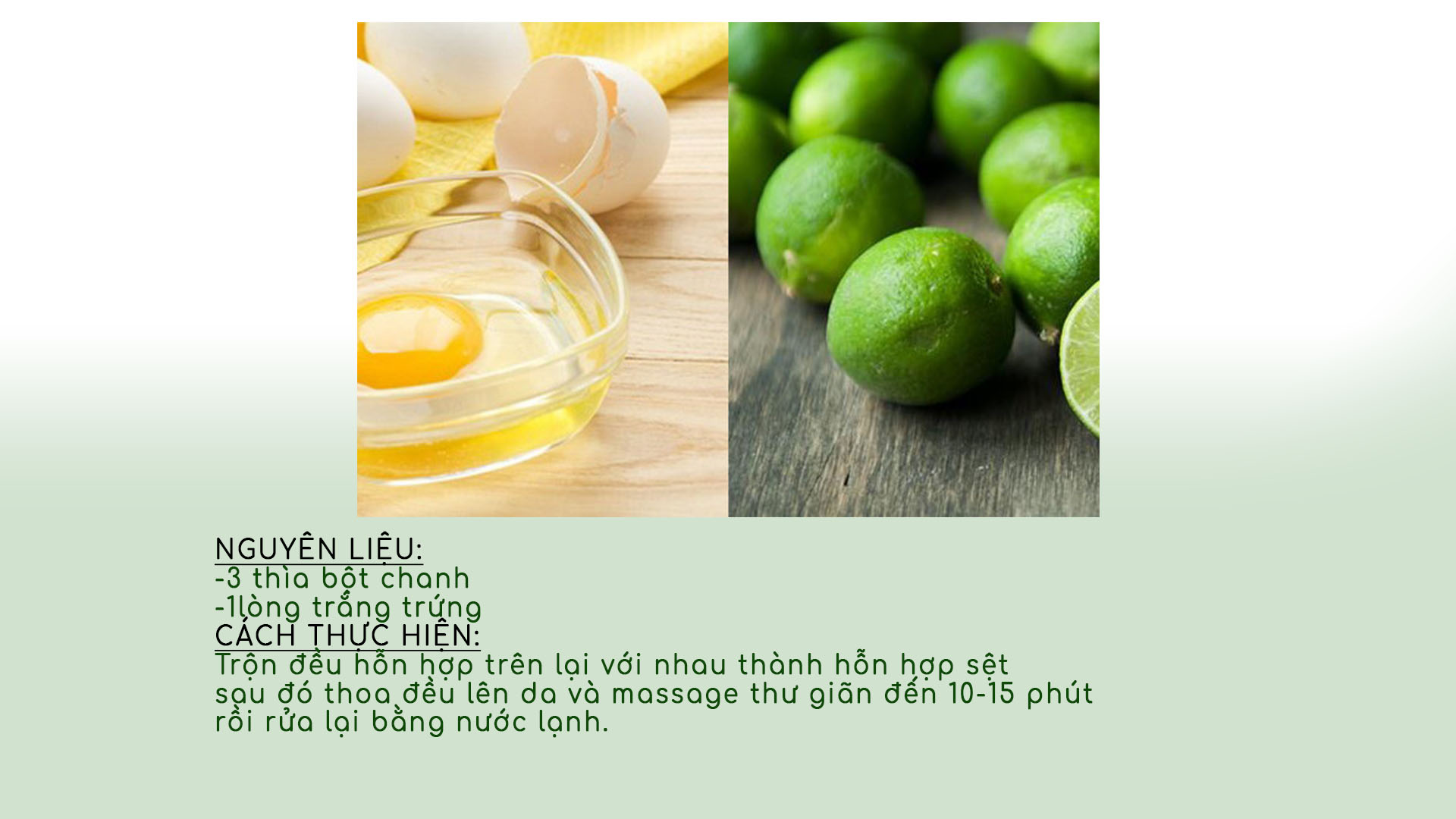 tẩy da chết chanh và lòng trắng trứng 