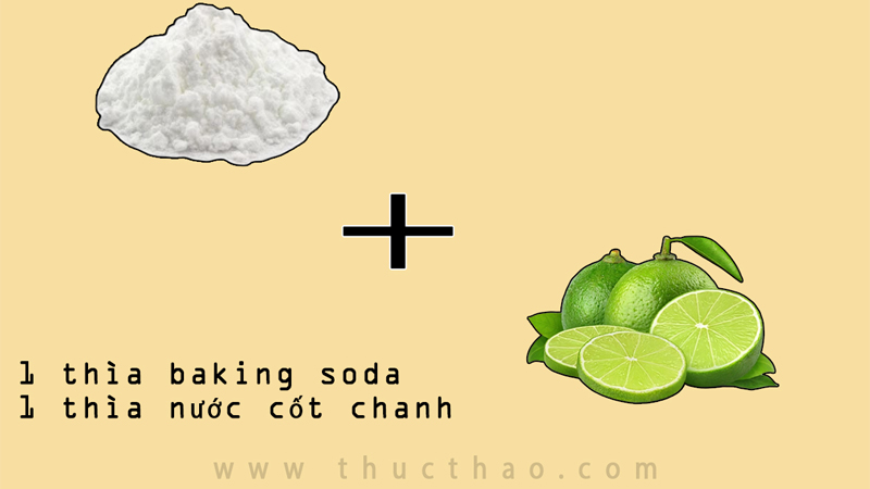 Trắng răng bằng baking soda và chanh