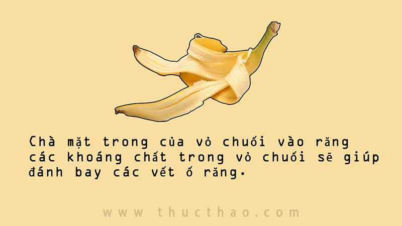 Tẩy trắng răng bằng vỏ chuôi