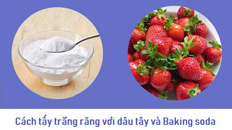 Trắng răng bằng baking soda và dây tây