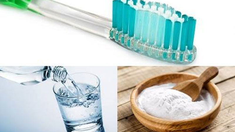 Baking soda với nước tẩy trắng răng