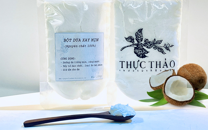 Bột dừa nguyên chất dưỡng da trắng mịn
