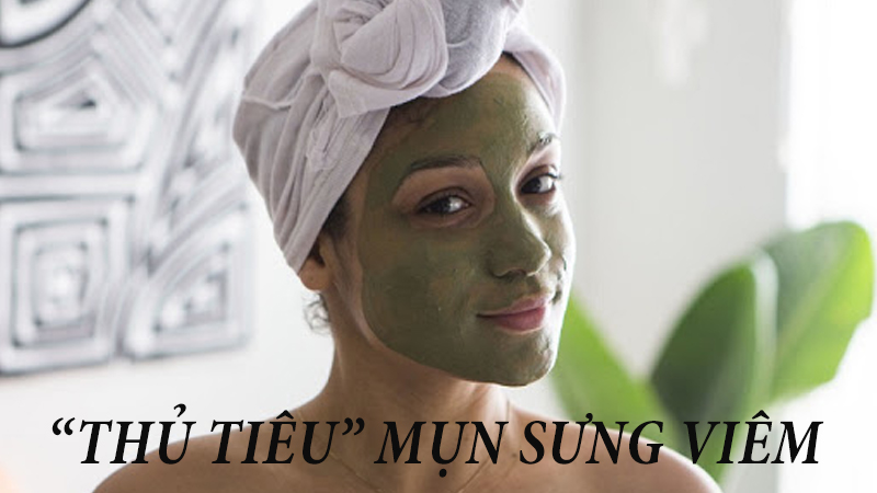 Trị mụn sưng viêm từ bột thiên nhiên