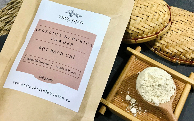 Bột bạch chỉ làm trắng da mặt tự nhiên, không bắt nắng