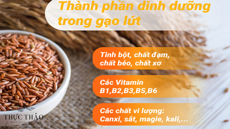 Trong gạo lứt có nhiều thành phần dinh dưỡng tốt cho sức khỏe