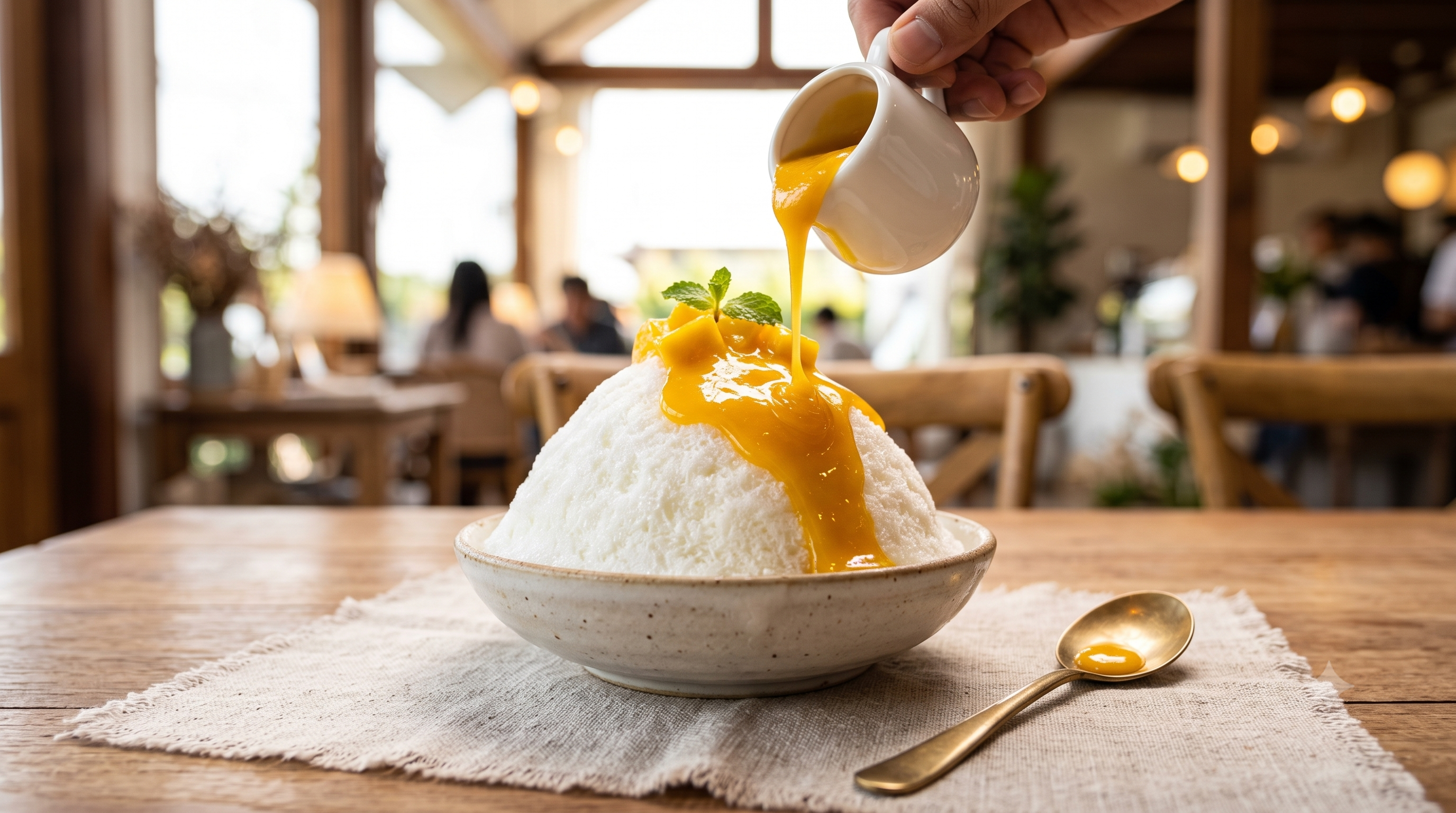 Sốt xoài dẻo bóng mịn chế biến từ bột quả xoài sấy phun xưởng Ka Đô
